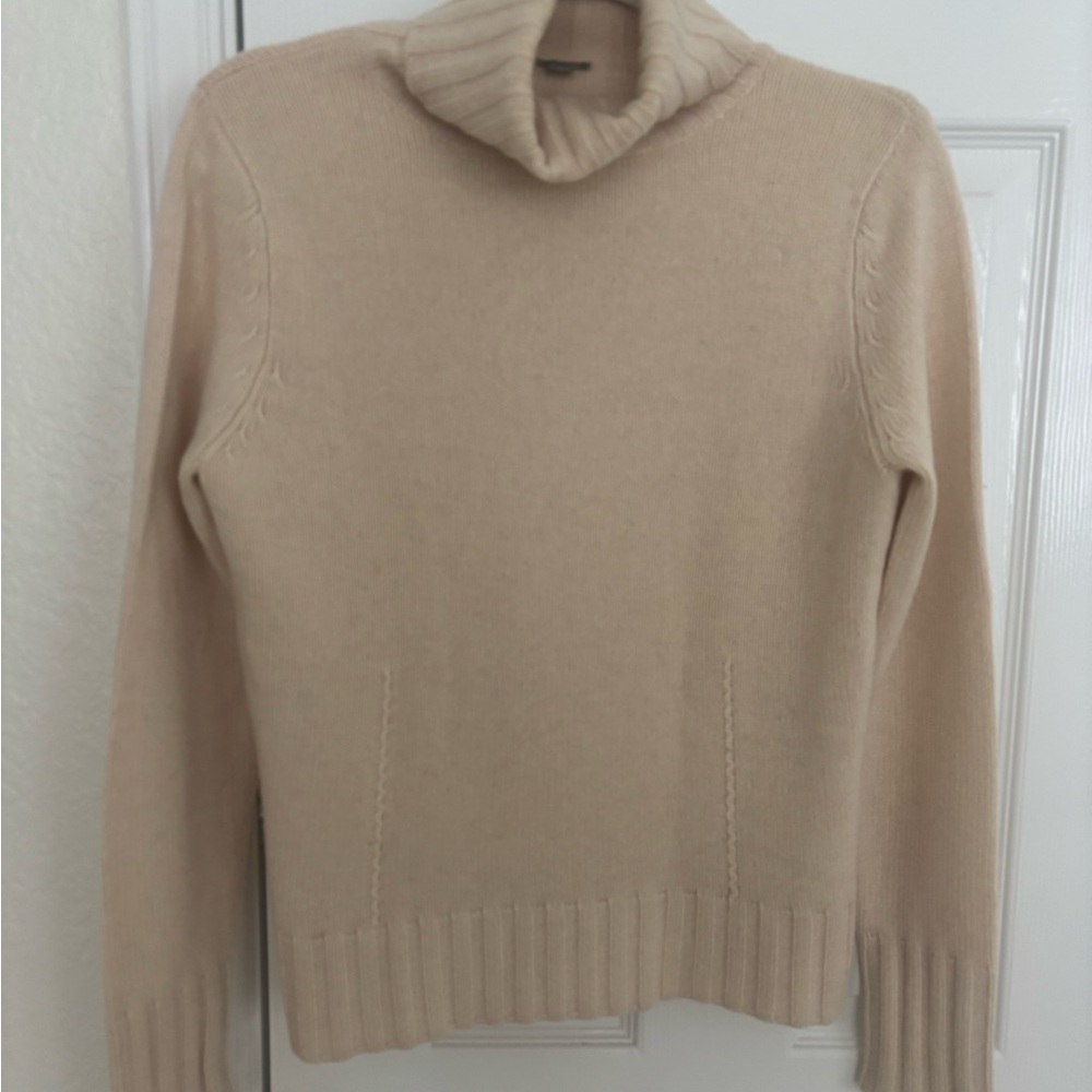 Ann Taylor Cream Cowl Neck Sweater